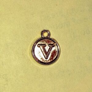 “V” Charm jewelry making Necklace bracelet ring baubles keychain ID tag lanyard